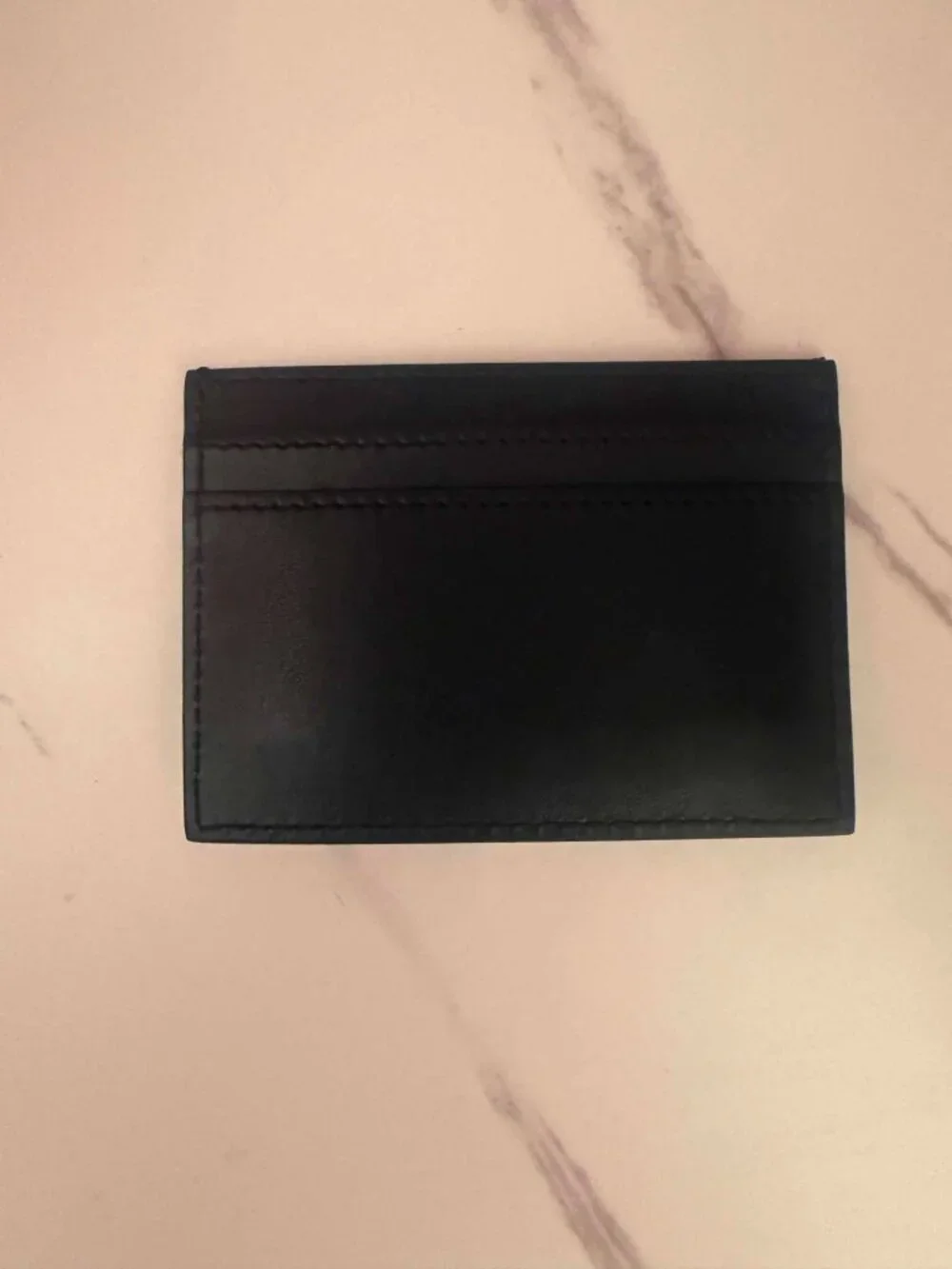 Moschino Card Case Black with Crystal Embellished Logo
